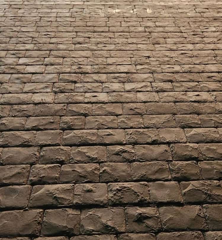 Stamped Cobblestone Concrete Surface