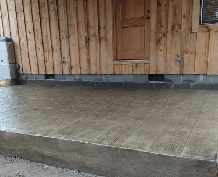 Stamped Wood-Plank Patio